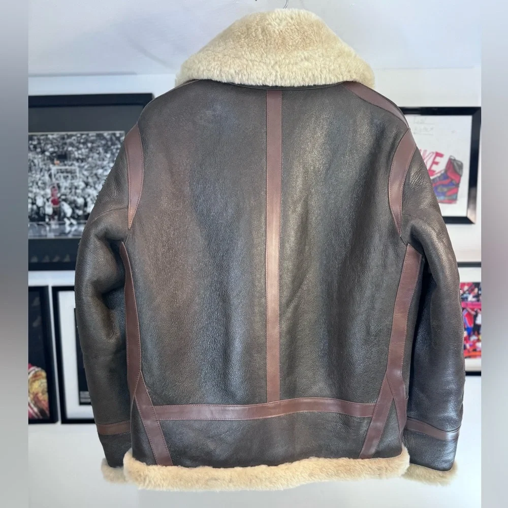 Coach Shearling Aviator Bomber Jacket - Picture 5 of 11